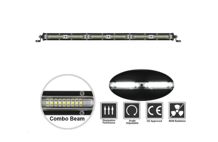 Led bar 51 Cm 162W  cu LED-uri 54 LED Ultra subțire Lampă cu halogen 12V 24V Auto ATV Jeep 4x4 Camion offroad etc [1]