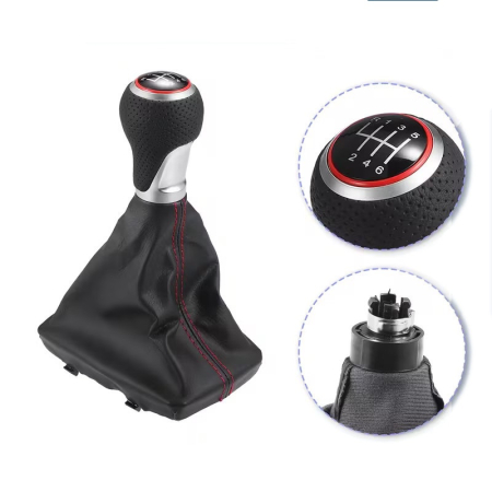 Schimbător de viteze Sport Ball cu 6 trepte și manșon pentru Audi A4/S4 B8 și A5/S5 8T - Cusături roșii [2]