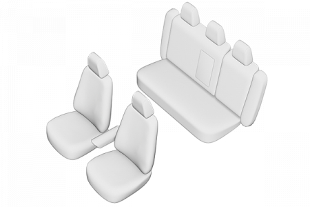 Set huse scaune auto originale VOLKSWAGEN Golf 5 2004-2009 (Bancheta fractionata si 2 huse pentru cotiere) [2]