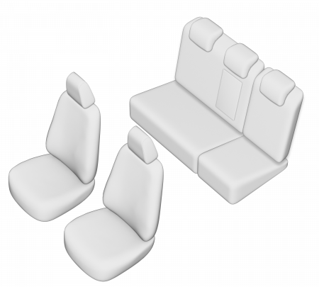 Set huse scaune dedicate  PEUGEOT 407 2005-2011 (Bancheta fracionata si husa cotiera) [2]