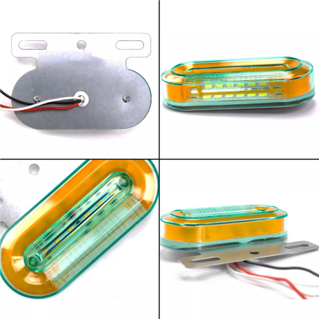 Lumina de pozitie LED cu 2 functii – lumina alba si semnalizator dinamic pentru camioane, dubite, remorci si platforme – 12–24V, 12 LED-uri [6]