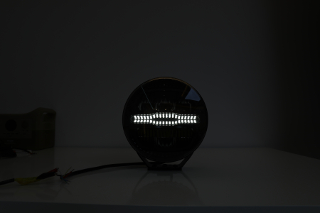 Proiector  LED auxiliar halogen Ø228mm 12-24V, 175W, 11000 lm, DRL portocaliu/alb si lumina de avertizare cu 4 moduri E-mark IP67/69K [15]