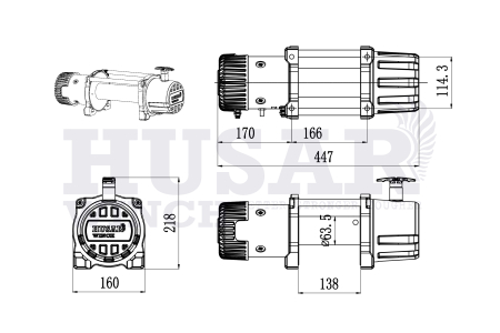 Troliu electric pentru vehicule off road BST 8500 lbs [3]