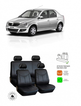 Accesorii pentru exterior - Set huse scaune piele ecologica Dacia Logan (2004-2012)