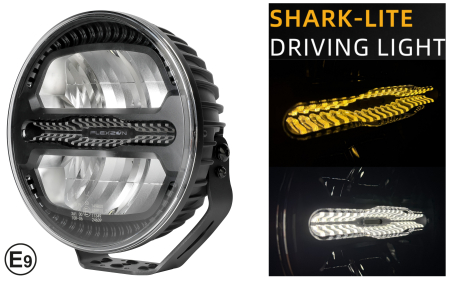 Proiectoare, lampi si leduri - Proiector  LED auxiliar halogen Ø228mm 12-24V, 175W, 11000 lm, DRL portocaliu/alb si lumina de avertizare cu 4 moduri E-mark IP67/69K