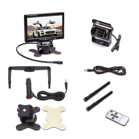 Camera Marsarier Wireless cu Monitor 7 Inch, 12V/24V, Vedere Nocturna IR, IP67, pentru Camion, TIR si Autoutilitara [8]