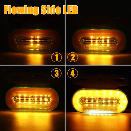 Lumina de pozitie LED cu 2 functii – lumina alba si semnalizator dinamic pentru camioane, dubite, remorci si platforme – 12–24V, 12 LED-uri [3]