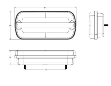 Set= lampi LED stop auto 4 functii NEON – stop, pozitie, semnal dinamic, marsarier, 12V/24V [4]