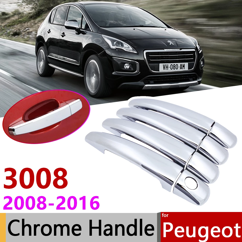 Peugeot - Ormanente crom manere usi Peugeot 3008(2009-2019)  CROM
