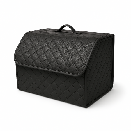 Organizatoare auto - Organizator de portbagaj din piele de lux cutie de depozitare pliabilă