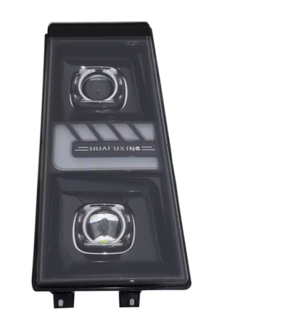 Set Faruri LED stanga + dreapta cu 2 lupe pentru Renault Premium II / DXi / Route / Distribution, 24V, DRL Alb-Portocaliu, Startup Effect [5]