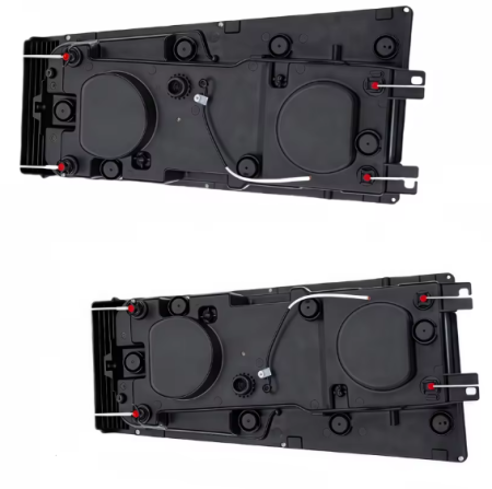 Set Faruri LED stanga + dreapta cu 2 lupe pentru Renault Premium II / DXi / Route / Distribution, 24V, DRL Alb-Portocaliu, Startup Effect [2]