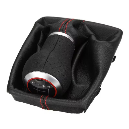 Schimbător de viteze Sport Ball cu 6 trepte și manșon pentru Audi A4/S4 B8 și A5/S5 8T - Cusături roșii [5]