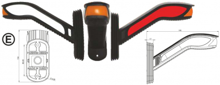 Lampi Laterale - Lampa gabarit LED NEON cu semnalizare dinamica  24V