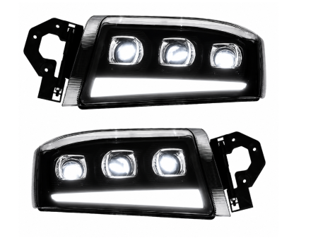 Set faruri LED  Renault Premium 24V – DRL Alb + Portocaliu, Startup Effect stanga + dreapta cu 3 lupe [2]