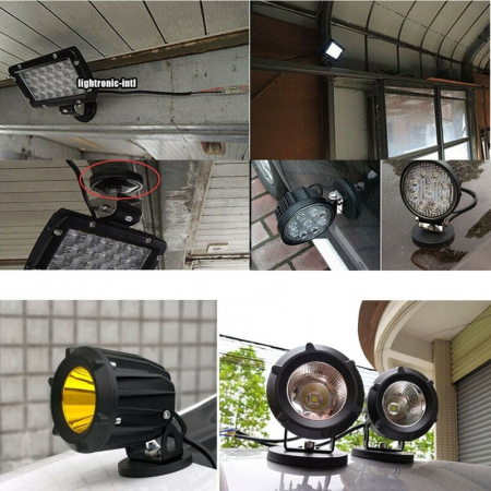 Suport Proiector LED Lampa De Lucru Magnetic Baza Montaj 88 mm [2]