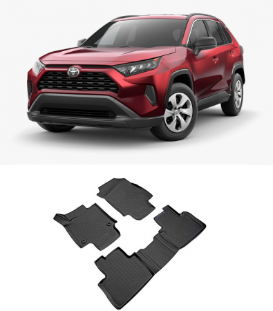 Toyota - Set covorase auto din cauciuc tip tavita TOYOTA RAV4 V (2018-2022) (CUTIE MANUALA)