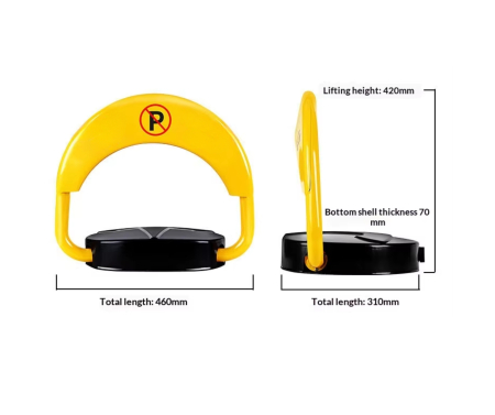 Blocator automat pentru locul de parcare cu telecomanda motor mare si puternic, 4 buc. baterii litiu-ion 3000 mAh si incarcator [7]