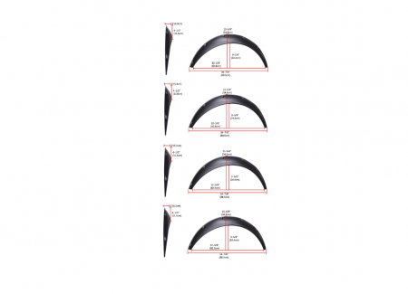 Set protectie aripi universale overfender negru (88,5 cm (L) x 34,6 cm (H) x 11,5 cm (l)) [2]