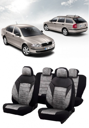 Skoda - Set huse scaune SKODA OCTAVIA II 2004-2010 Gri