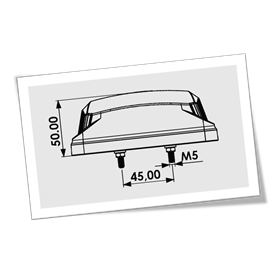 Set lumini LED numar de înmatriculare, albe, cu indicator neon roșu - 12V / 24V [4]
