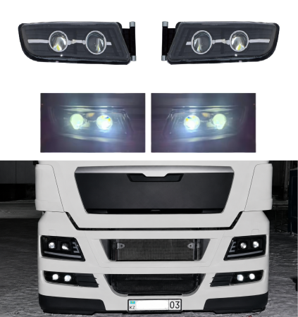 Faruri si proiectoare camion - Proiectoare de ceață LED cu fază lungă pentru MAN TGX / TGS / TGL 24V - Lentile duble OEM 81251016521 / 81251016522