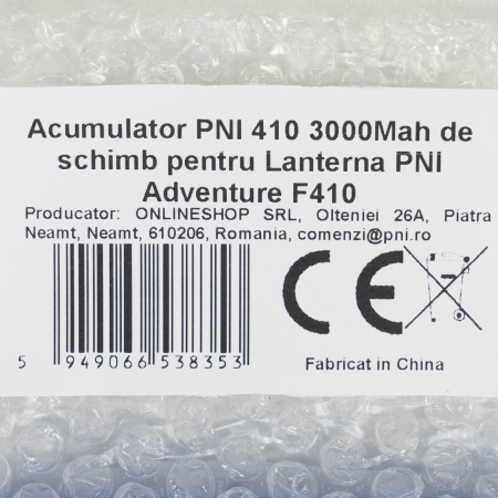 Acumulator PNI 410 3000 mAh pentru lanterna PNI Adventure F410, albastru [7]