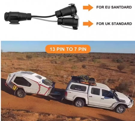 Adaptorul de priză pentru cârlig de remorcare de la 13 la 7 pini, 12V [4]