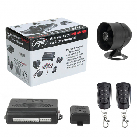 Alarma auto PNI OV288 cu 2 telecomenzi si modul inchidere centralizata [6]