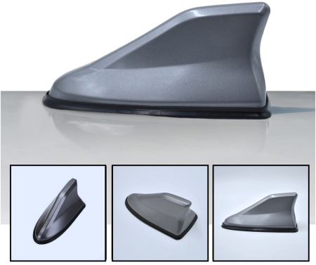 Antena auto activa tip shark fin cu amplificator integrat - universala, imbunatateste semnalul, Gri [6]