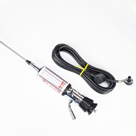 Antena CB LEMM TURBO IMPERO, alb, lungime 200 cm, castig 7dB, 26.5-28Mhz, 2500W, cablu RG58 4m, fabricata in Italia [3]