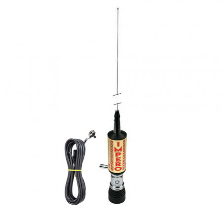 Antena CB LEMM TURBO IMPERO, Gold, lungime 200 cm, castig 7dB, 26.5-28Mhz, 2500W, cablu RG58 4m, fabricata in Italia [2]