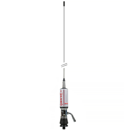 Antena CB LEMM TURBO IMPERO, Silver, lungime 200 cm, castig 7dB, 26.5-28Mhz, 2500W, cablu RG58 4m, fabricata in Italia [6]
