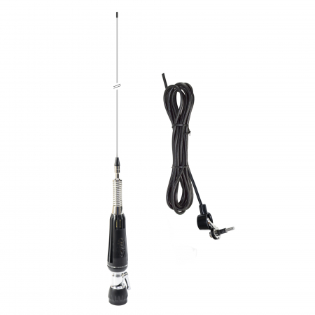 Antena CB PNI LED 1000 rabatabila, 80 cm lungime, cu cablu si montura fixa tip fluture, 26-30 MHz, 300 Watt, ilumineaza in timpul emisiei [2]