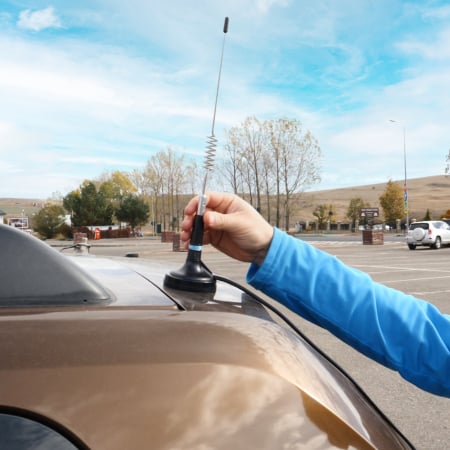 Antena CB PNI ML29 lungime 34 cm, cu magnet inclus diametru 70 mm si cablu RG58 [10]
