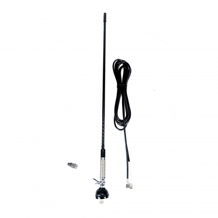 Antena CB PNI S60 cu fluture, lungime spic 59 cm, cu montura, cablu 4 m si mufa PL, fibra de sticla [5]