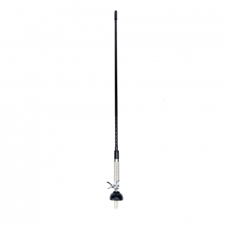 Import - Antena CB PNI S60 cu fluture, lungime spic 59 cm, cu montura, cablu 4 m si mufa PL, fibra de sticla