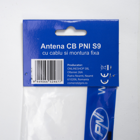 Antena CB PNI S9 cu fluture lungime spic 120 cm cu cablu RG58 de 4m [3]