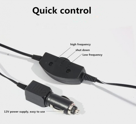Aparat electric masaj lombar si cervical, pentru scaun auto, alimentare la bricheta, Negru-Rosu [11]