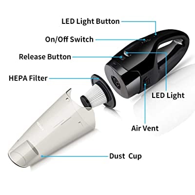 Aspirator auto PREMIUM cu acumulator si accesorii incluse [1]