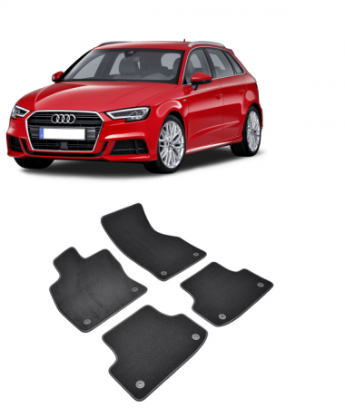 Audi - Covorase auto mocheta  AUDI A3 (2012-2020) Covorasele au sistem de fixare in podea