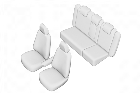 Set huse scaune dedicate Volkswagen Passat B6 2005-2010 (Bancheta Fractionata + huse cotiere) [2]