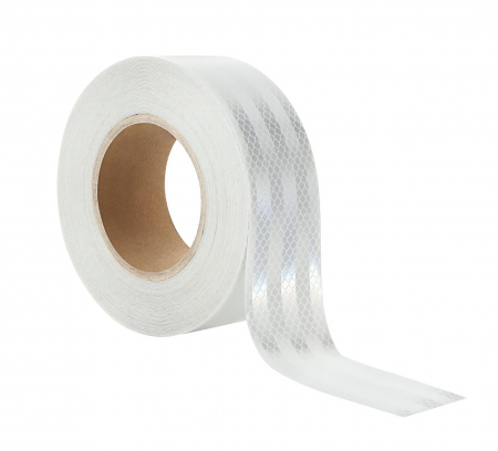 Accesorii Camioane - Banda alba Reflectorizanta auto 5.5x 45.7 m