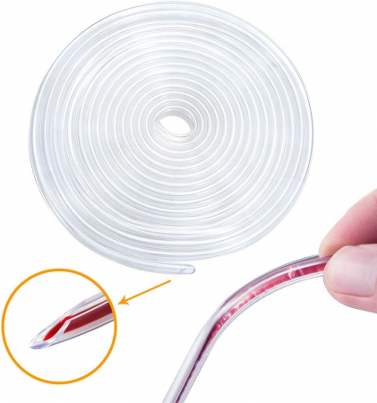Banda de protectie usi, Cauciuc/Plastic, 5 m, Transparent [1]
