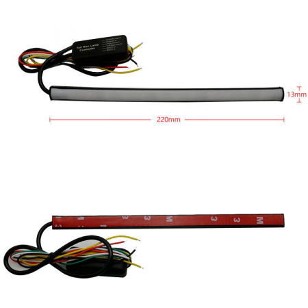Lumini de zi DRL - Banda lumina de zi DRL 30cm cu functie de semnalizare dinamica si fir separat pentru flash