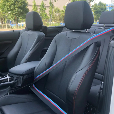 Accesorii Remorca - Banda pentru centura de siguranta auto Neagra cu dungi albastru si rosu