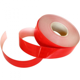 Folie Auto - Banda reflectorizanta rosie tip fagure 10cm X 25m