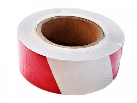 Banda Reflectorizanta - Banda reflectorizanta tip fagure alba/rosie 02R/W 5cm x 25m CH