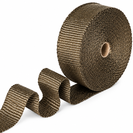Banda termica termoizolanta, galerii evacuare, tobe de esapament, auto, moto, 1000°C, 5 cm x 12 m, Titanium [2]