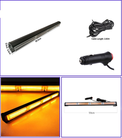 Bara Girofar LED  9 moduri de lumina, 72W, 59 cm, 12-24V [6]